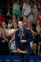 Paris 2024 - Gold medallist Sweden's Sarah Sjoestroem  women's 50m freestyle swimming