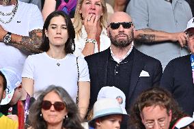 Paris 2024 - John Travolta And Ella Blue Travolta At Tennis Final