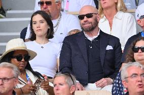 Paris 2024 - John Travolta And Ella Blue Travolta At Tennis Final