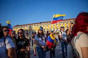 Venezuelans Demonstration In Lisbon Againist Election Results In Venezuela