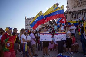 Venezuelans Demonstration In Lisbon Againist Election Results In Venezuela