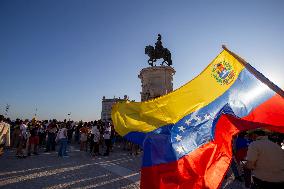 Venezuelans Demonstration In Lisbon Againist Election Results In Venezuela