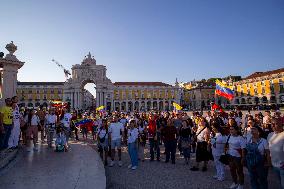 Venezuelans Demonstration In Lisbon Againist Election Results In Venezuela