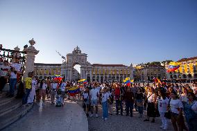 Venezuelans Demonstration In Lisbon Againist Election Results In Venezuela