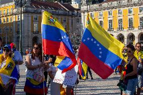 Venezuelans Demonstration In Lisbon Againist Election Results In Venezuela