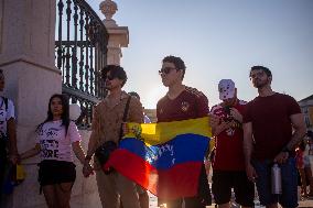 Venezuelans Demonstration In Lisbon Againist Election Results In Venezuela