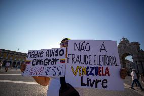 Venezuelans Demonstration In Lisbon Againist Election Results In Venezuela