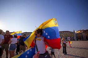 Venezuelans Demonstration In Lisbon Againist Election Results In Venezuela