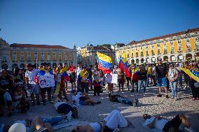 Venezuelans Demonstration In Lisbon Againist Election Results In Venezuela