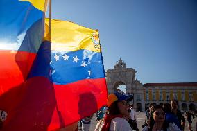 Venezuelans Demonstration In Lisbon Againist Election Results In Venezuela