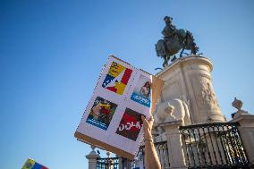 Venezuelans Demonstration In Lisbon Againist Election Results In Venezuela