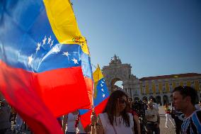 Venezuelans Demonstration In Lisbon Againist Election Results In Venezuela