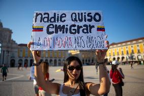 Venezuelans Demonstration In Lisbon Againist Election Results In Venezuela