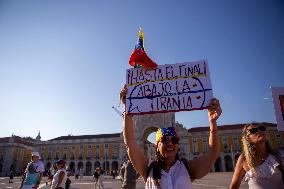 Venezuelans Demonstration In Lisbon Againist Election Results In Venezuela