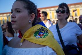 Venezuelans Demonstration In Lisbon Againist Election Results In Venezuela