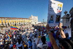 Venezuelan Anti-Maduro Rally In Lisbon