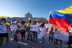 Venezuelan Anti-Maduro Rally In Lisbon