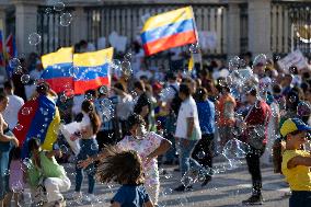 Venezuelan Anti-Maduro Rally In Lisbon