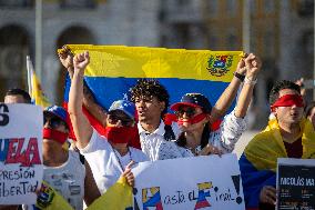 Venezuelan Anti-Maduro Rally In Lisbon