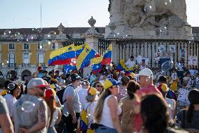 Venezuelan Anti-Maduro Rally In Lisbon