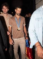 Paris 2024 - Novak Djokovic Exits Restaurant