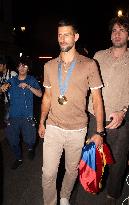 Paris 2024 - Novak Djokovic Exits Restaurant