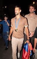 Paris 2024 - Novak Djokovic Exits Restaurant