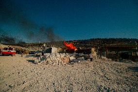 Settlers Set Fire To Palestinian Properties - Nablus