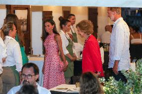 Royals Arrive At The Mia Restaurant - Palma De Mallorca