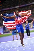 Paris 2024 - USA’s Noah Lyles Takes Gold in Men’s 100m