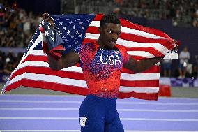 Paris 2024 - USA’s Noah Lyles Takes Gold in Men’s 100m