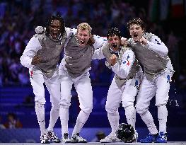 Paris 2024 - France Take Bronze In Men's Foil Team