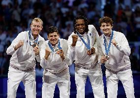 Paris 2024 - France Take Bronze In Men's Foil Team