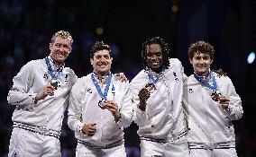 Paris 2024 - France Take Bronze In Men's Foil Team