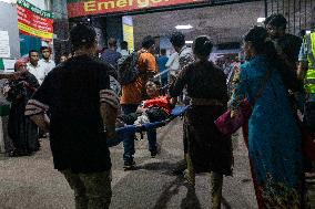 Injured People Being Carried To Dhaka Medical College For Treatment