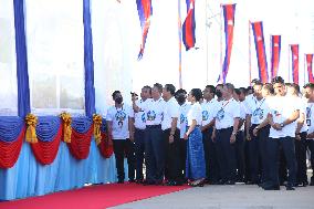 CAMBODIA-KANDAL-FUNAN TECHO CANAL-GROUNDBREAKING CEREMONY