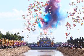 CAMBODIA-KANDAL-FUNAN TECHO CANAL-GROUNDBREAKING CEREMONY