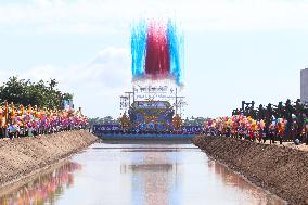 CAMBODIA-KANDAL-FUNAN TECHO CANAL-GROUNDBREAKING CEREMONY