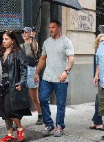 Tom Hardy and Kelly Marcel On Set - NYC