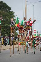 BENIN-PORTO NOVO-CULTURE-MASK FESTIVAL-PARADE