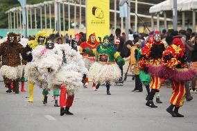 BENIN-PORTO NOVO-CULTURE-MASK FESTIVAL-PARADE