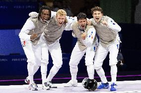 Paris 2024 - France Take Bronze In Men's Foil Team