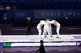 Paris 2024 - France Take Bronze In Men's Foil Team