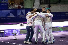 Paris 2024 - France Take Bronze In Men's Foil Team