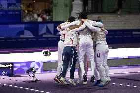 Paris 2024 - France Take Bronze In Men's Foil Team