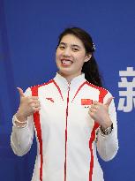 (PARIS2024)FRANCE-PARIS-OLY-SWIMMING-ZHANG YUFEI-INTERVIEW