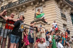 Paris 2024 - Fans Cheer During The Men's Road Race