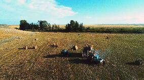 KAZAKHSTAN-AKMOLA-GRASS MOWING SEASON