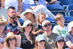 Paris 2024 - Jumping - Novak Djokovic And Family In The Stands