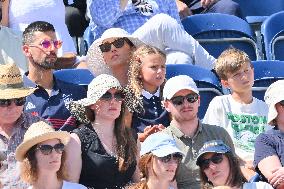 Paris 2024 - Jumping - Novak Djokovic And Family In The Stands